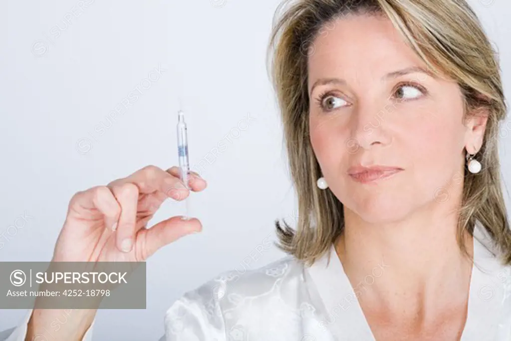 Woman syringe