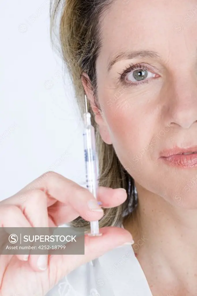 Woman syringe