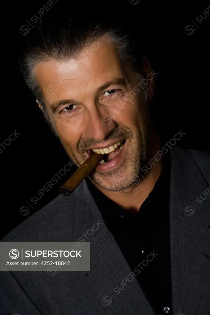 Man cigar portrait