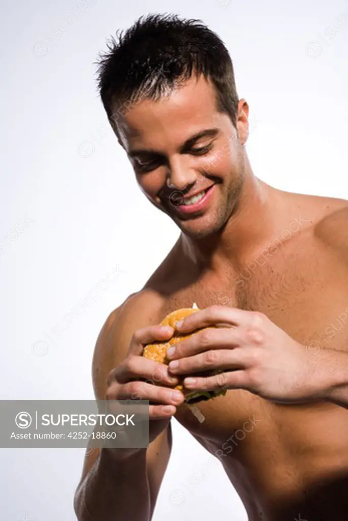 Man hamburger