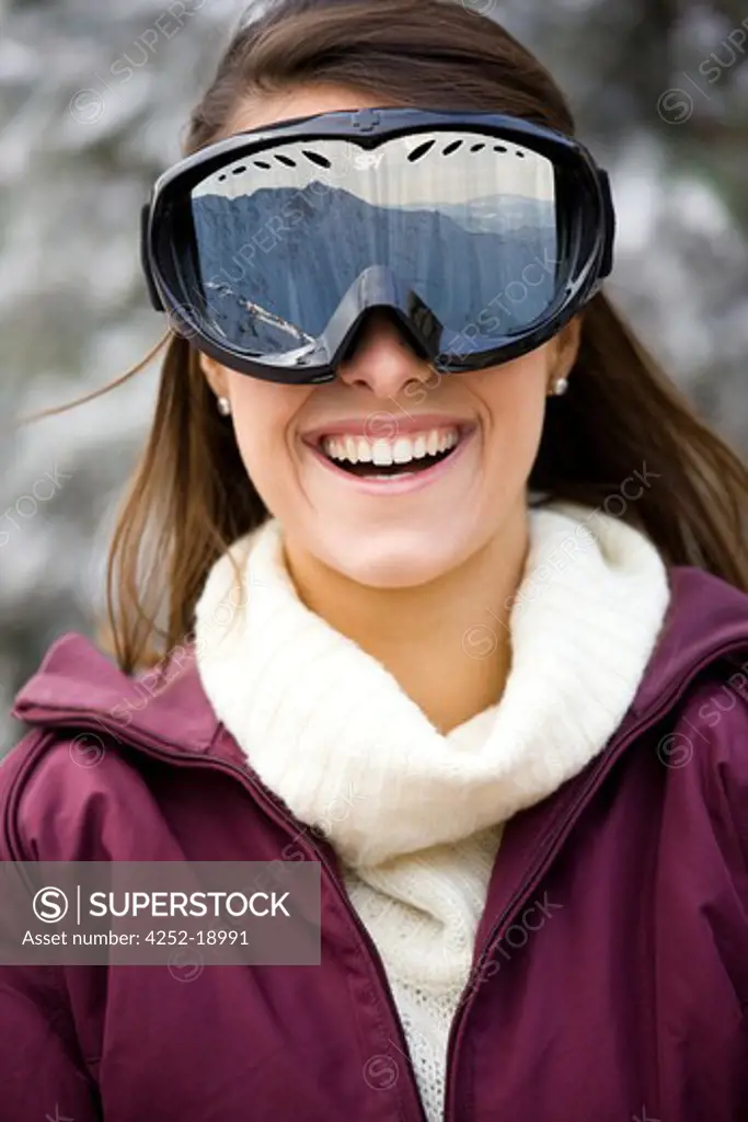 Woman ski mask