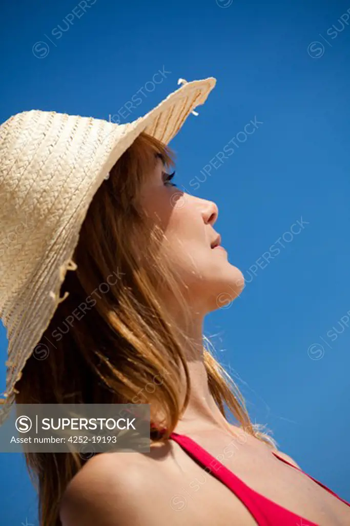 Woman sun hat