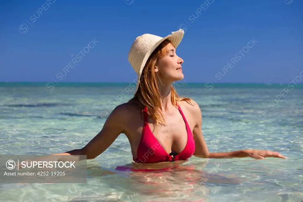 Woman sea well-being
