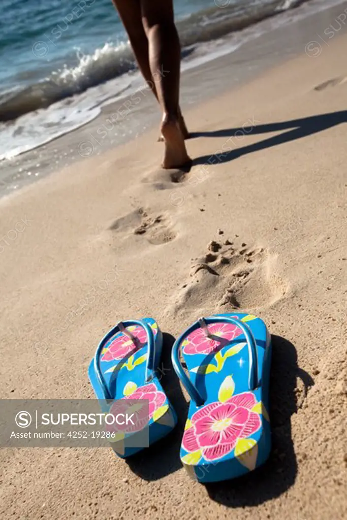Flip-flops beach