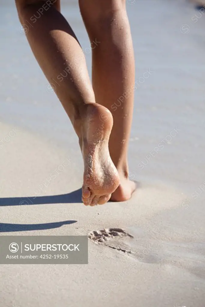 Woman sand feet