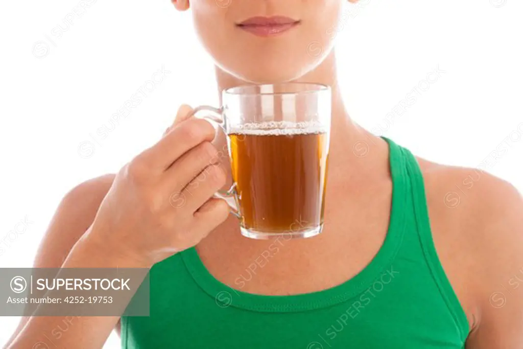 Woman green tea
