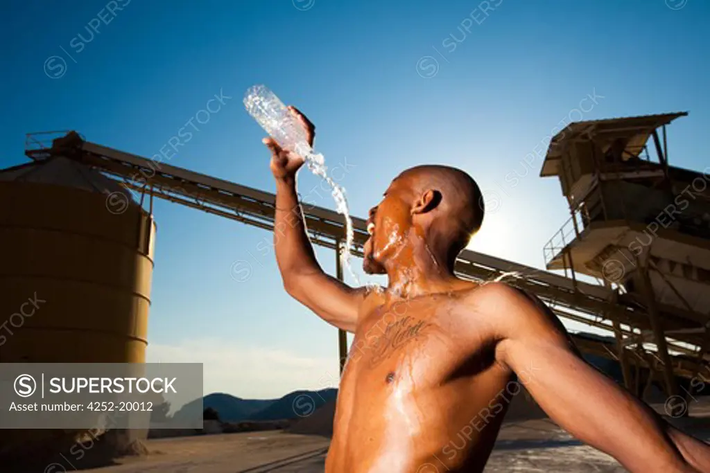 Man water refreshing