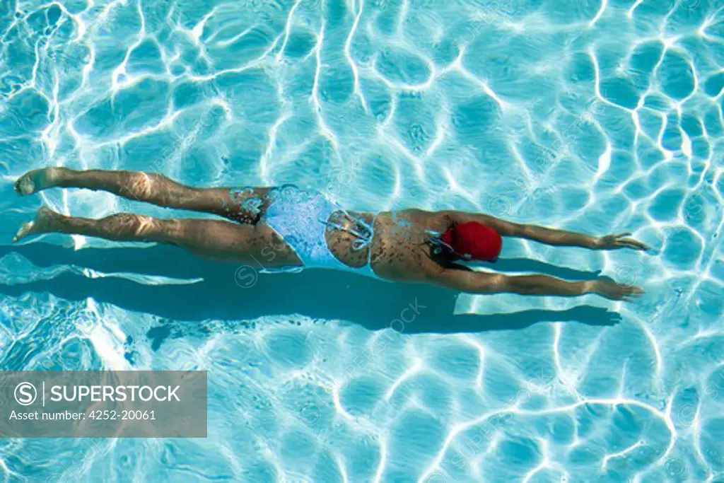 Woman pool summer