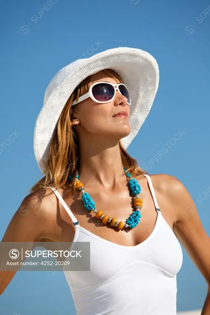 Woman solar protection