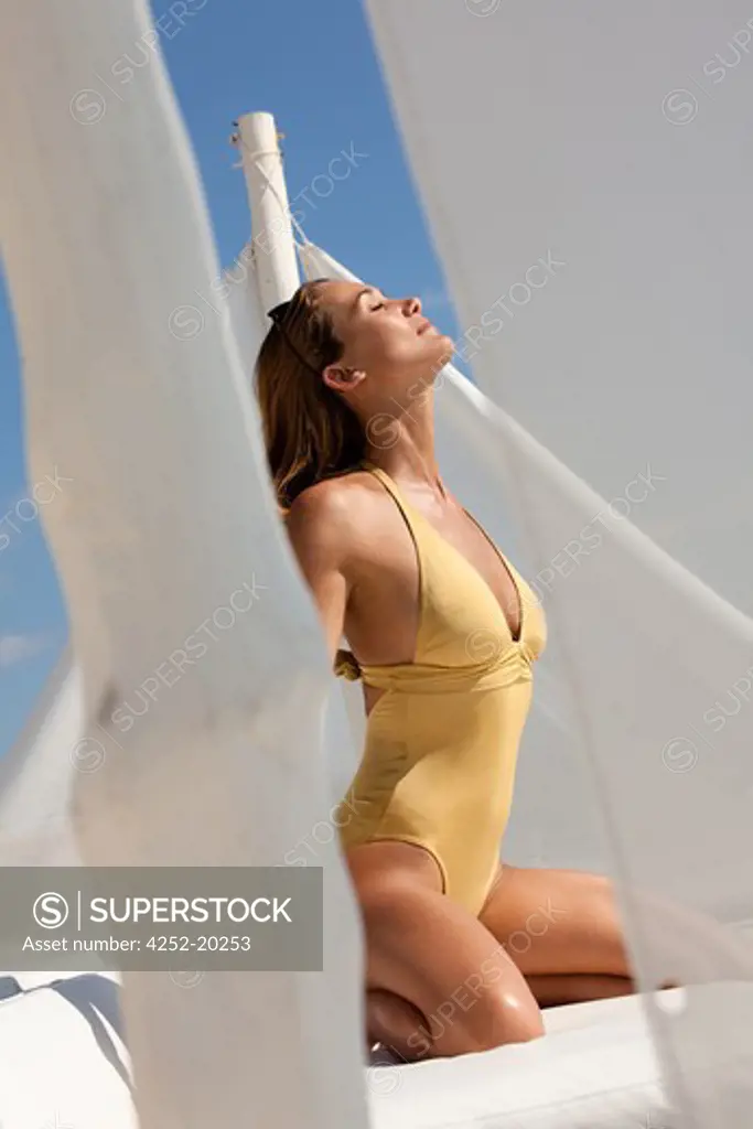 Woman suntan
