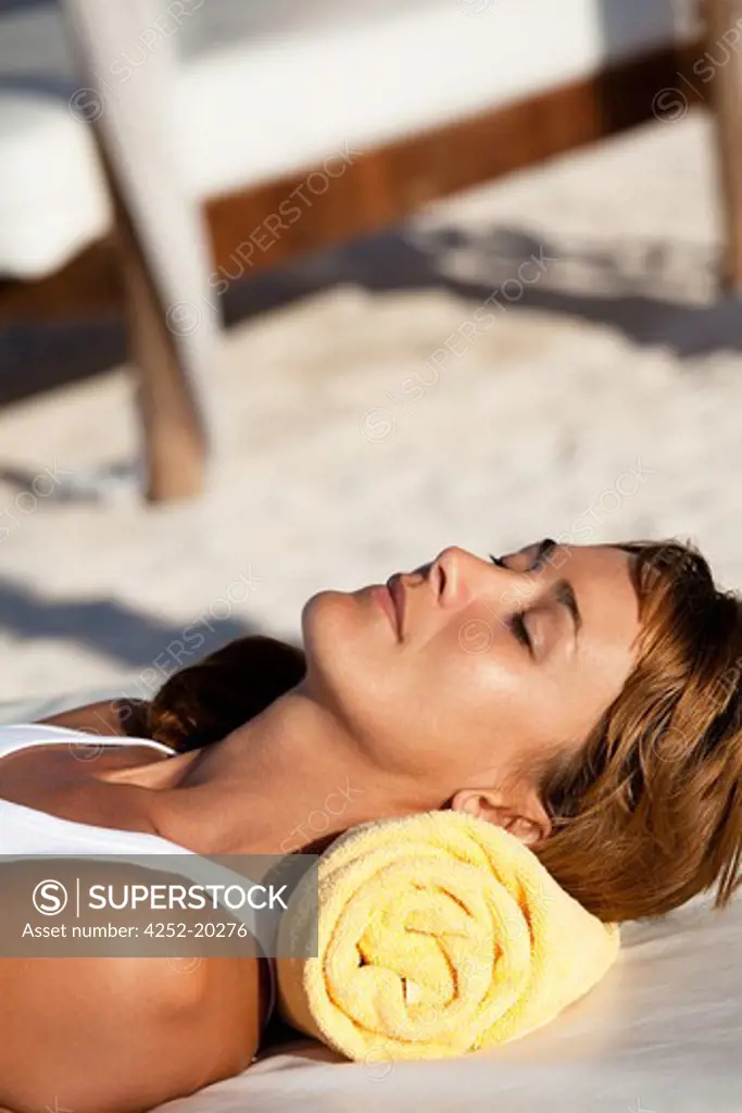 Woman suntan