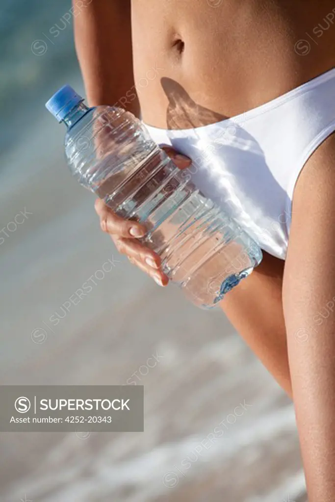 Woman water beach