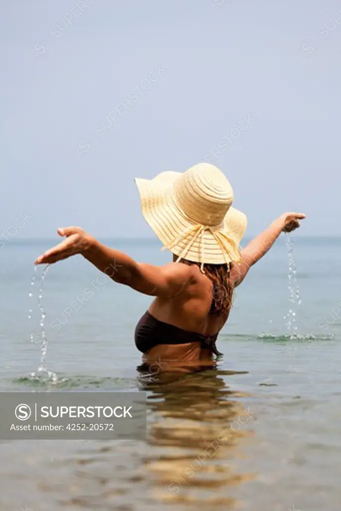 Woman sea holidays