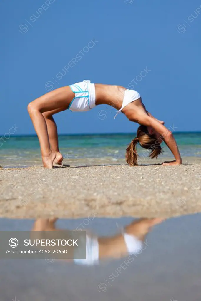 Woman acrobatics
