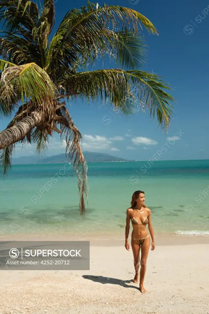 Woman tropics beach