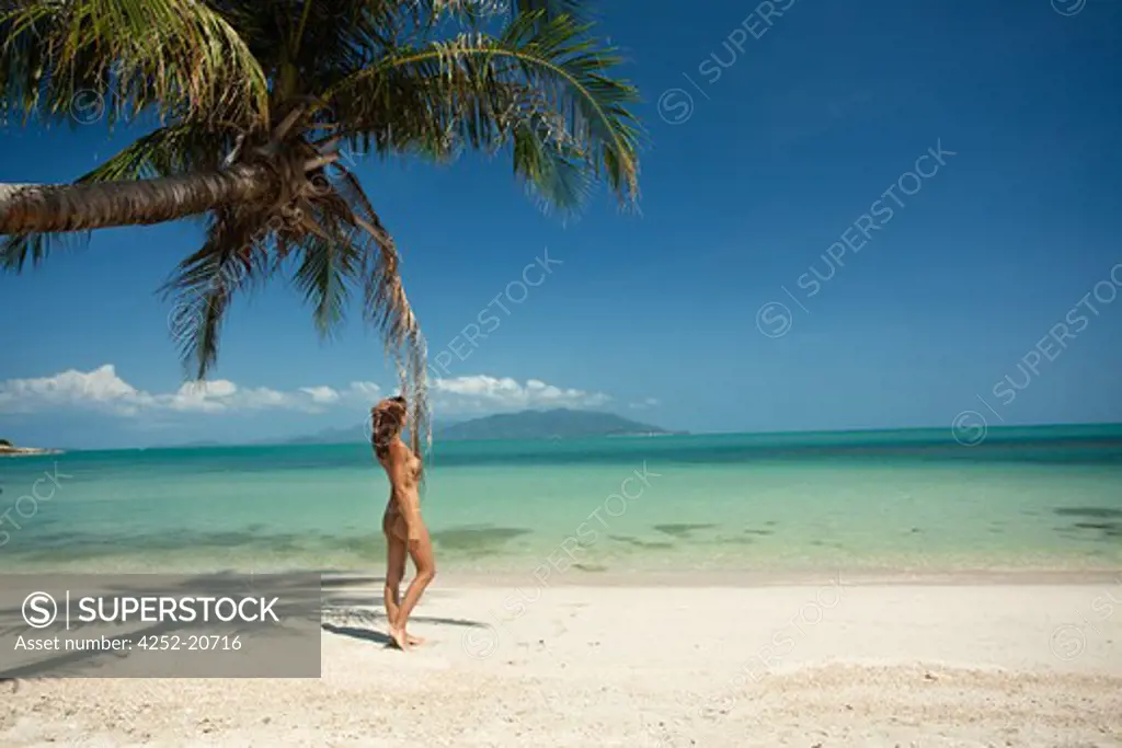 Woman tropics beach