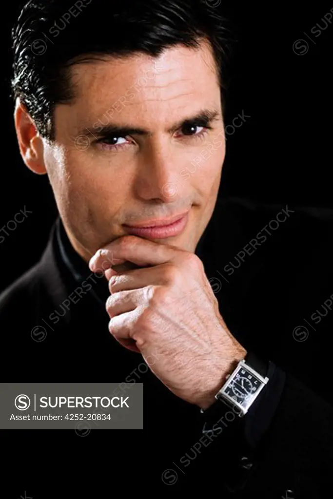 Man portrait watch