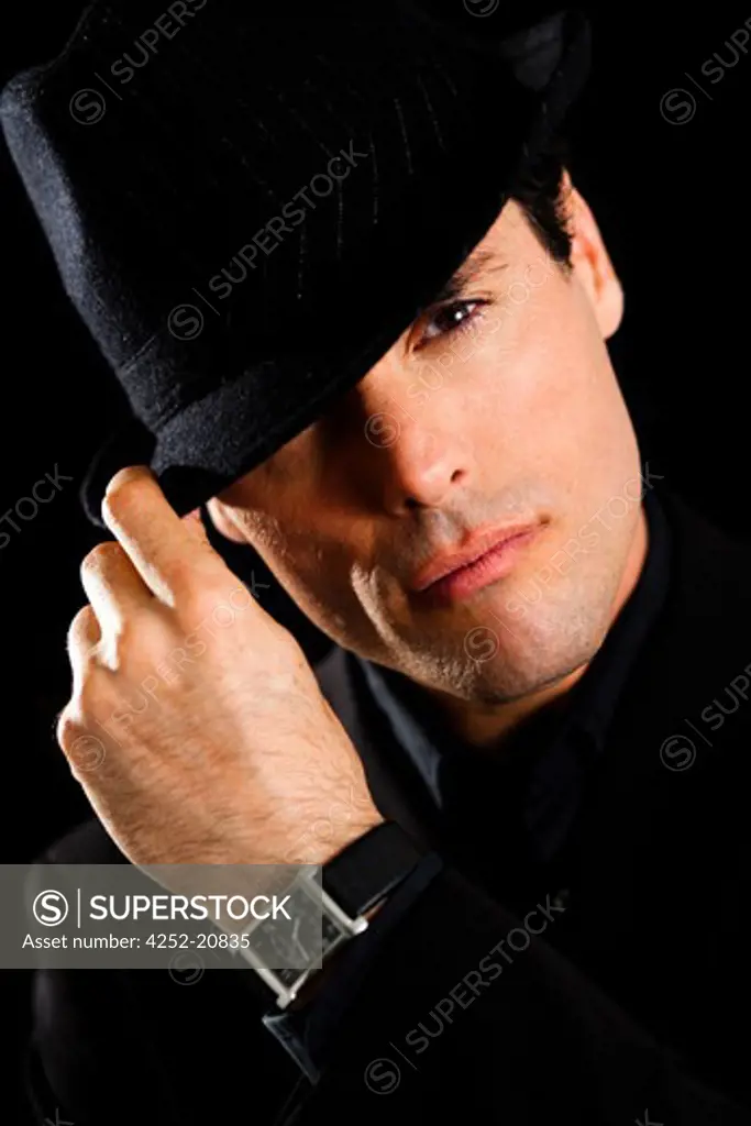 Man hat portrait