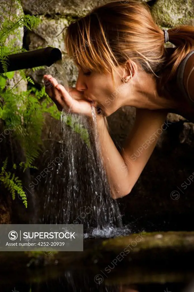 Woman water source
