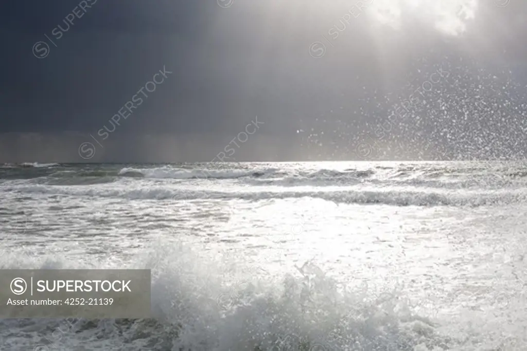 Landscape sea storm