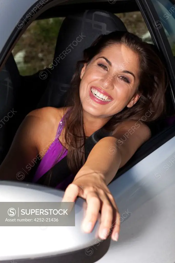 Woman car portrait