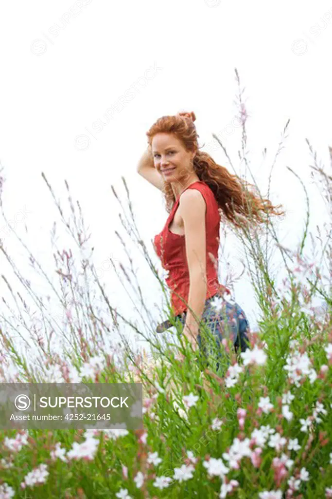 Woman spring nature