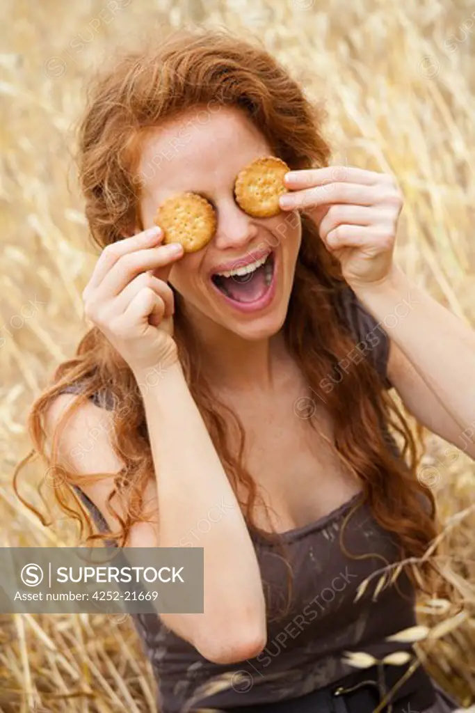 Woman nature biscuits