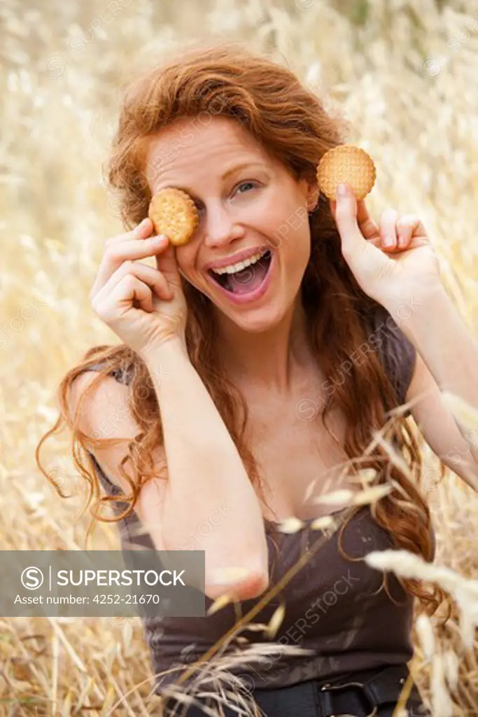 Woman nature biscuits