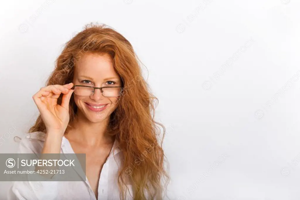 Woman glasses portrait
