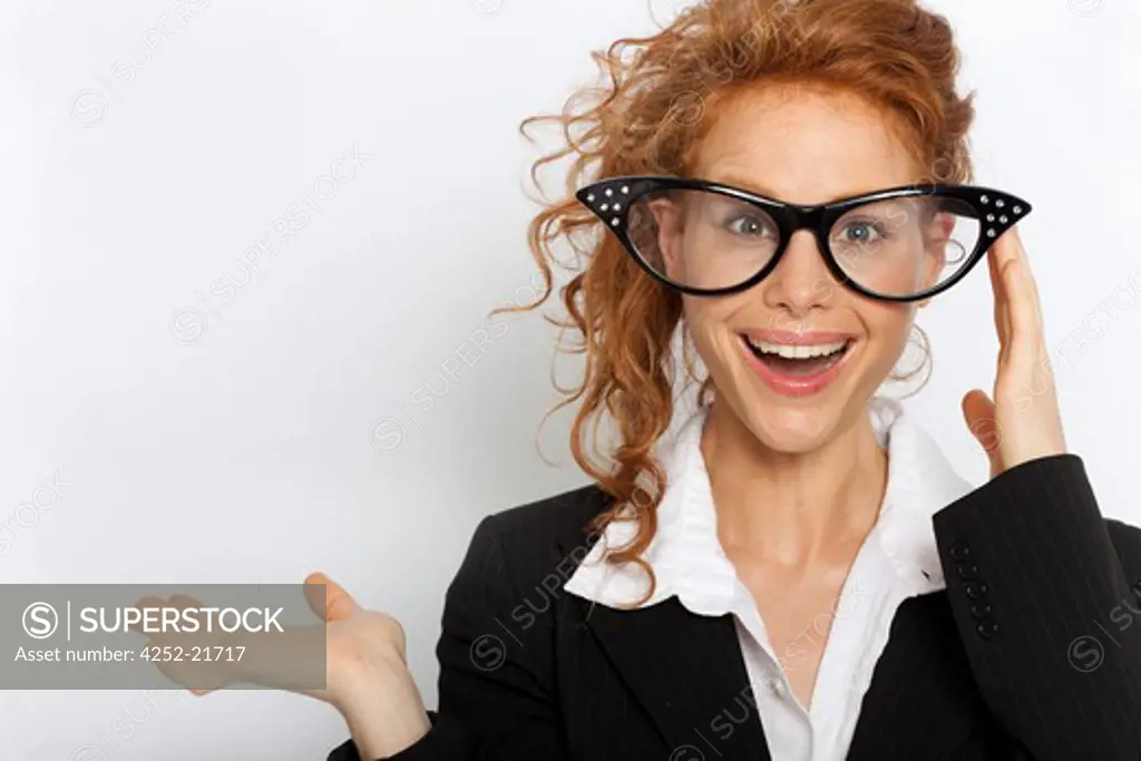 Woman humour glasses