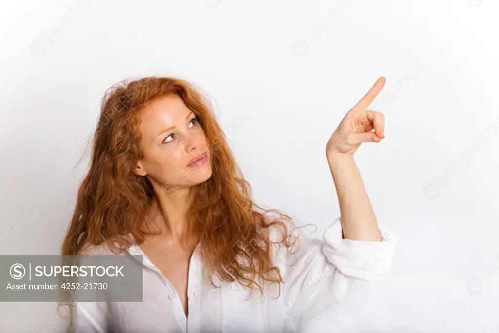 Woman finger gesture