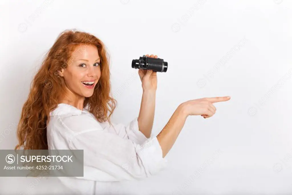 Woman binocular