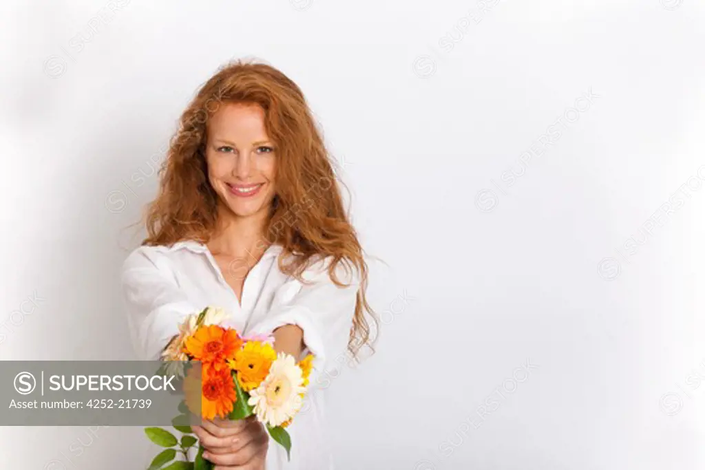 Woman flowers