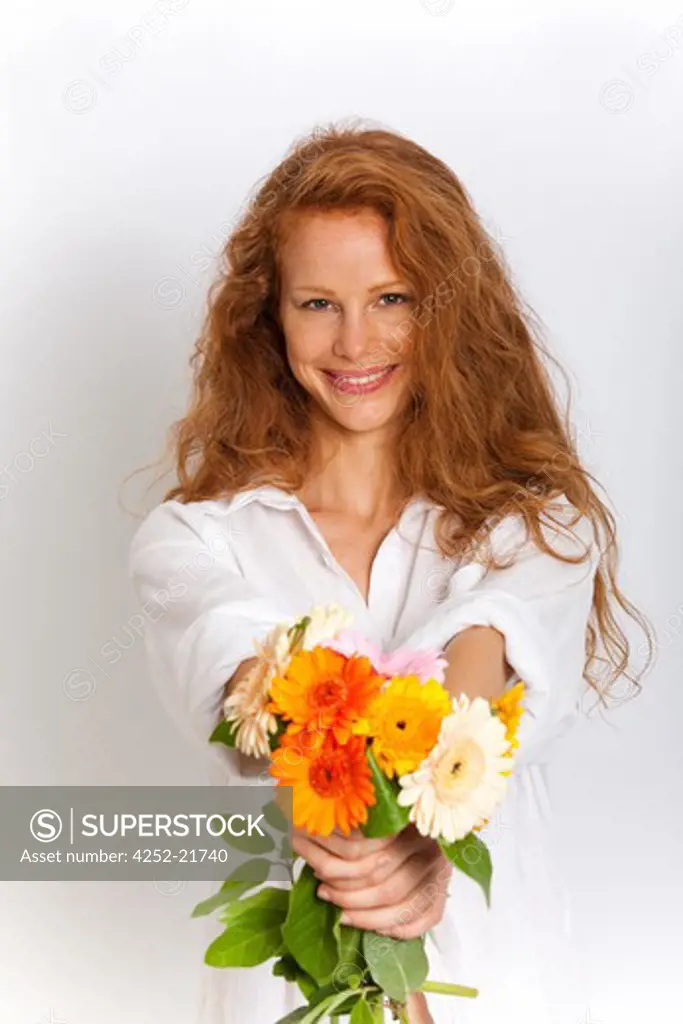 Woman flowers