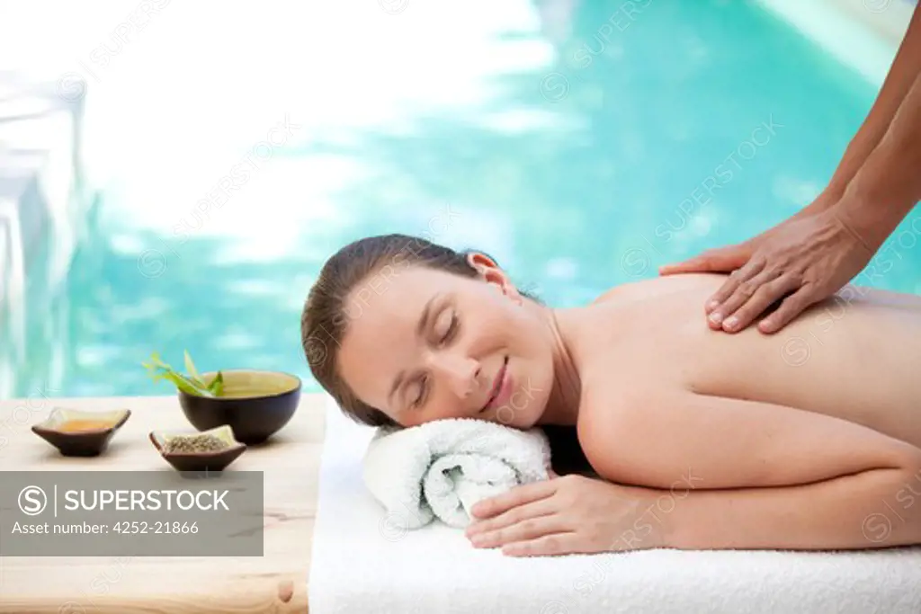 Woman massage spa