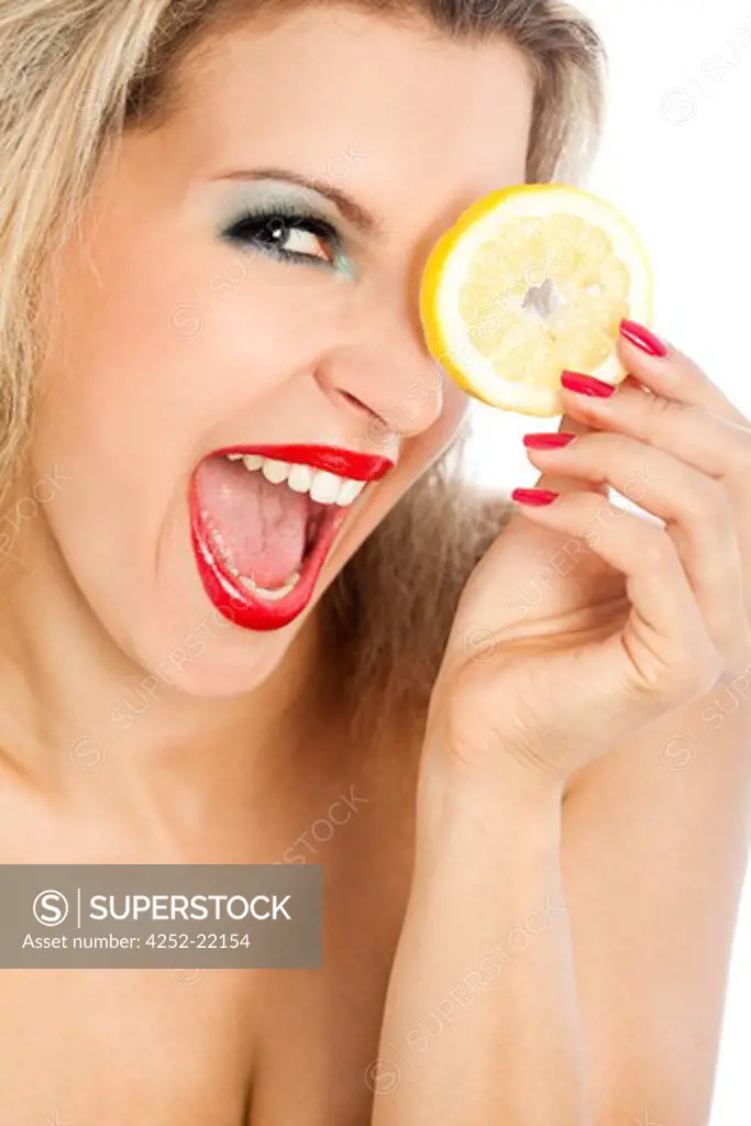 Woman lemon