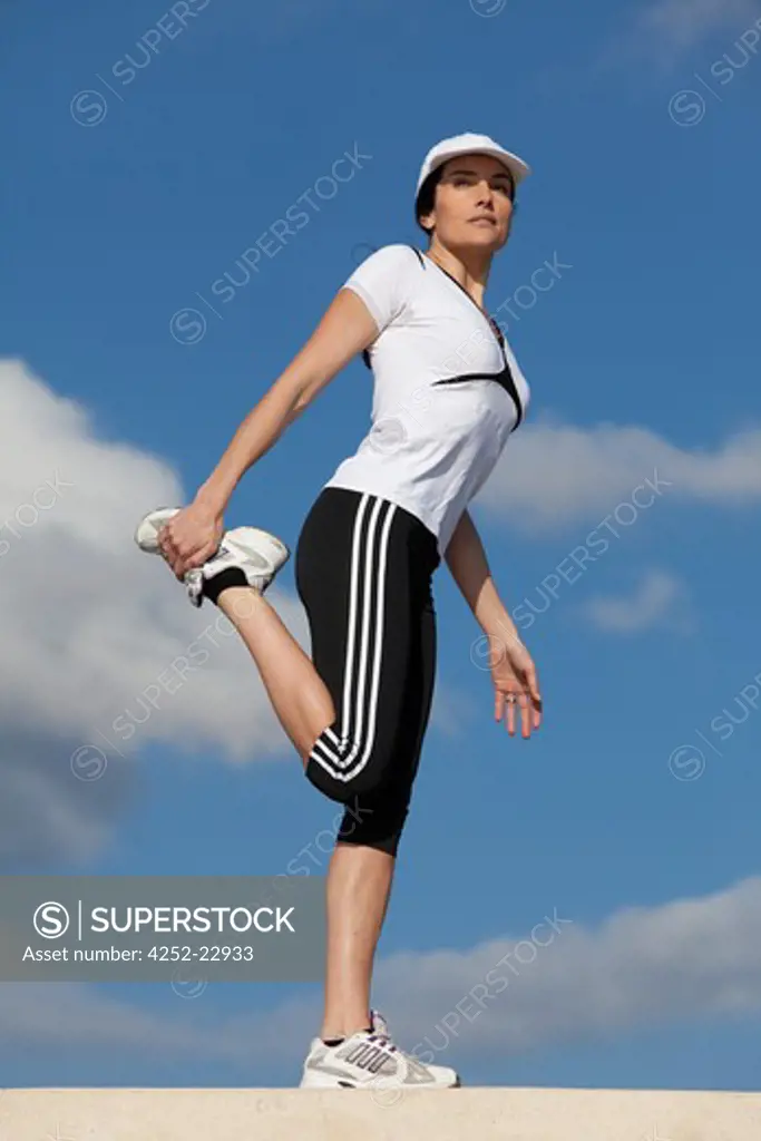 Woman sport warm-up