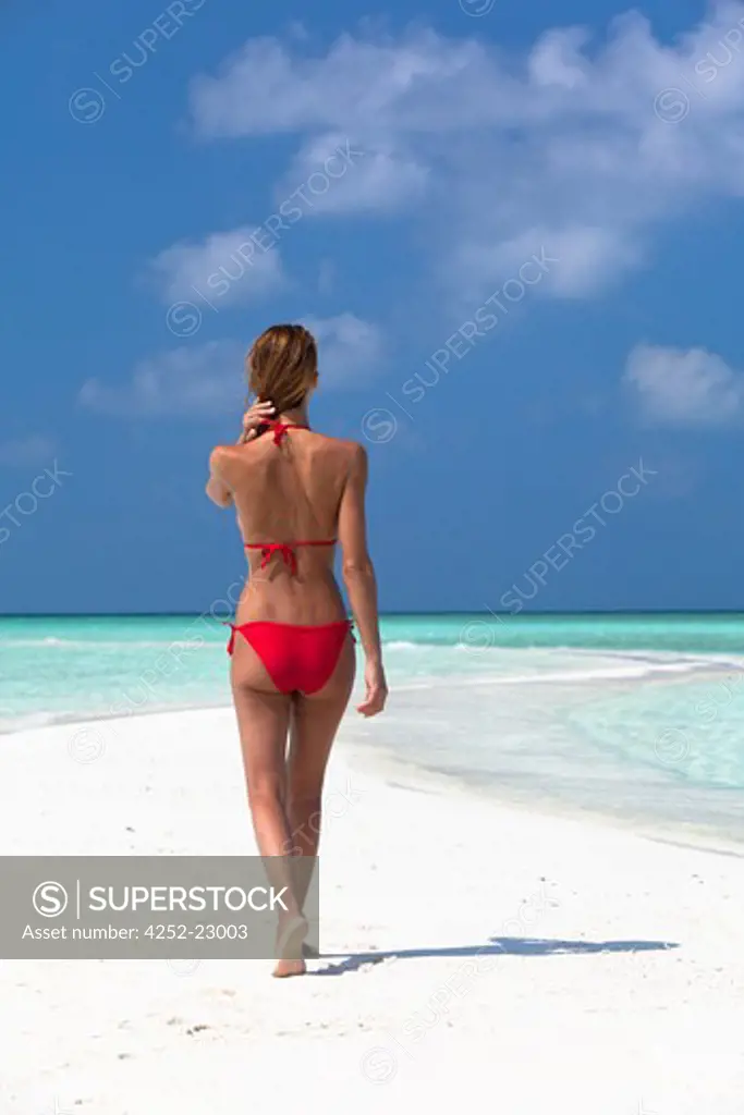 Woman beach holidays
