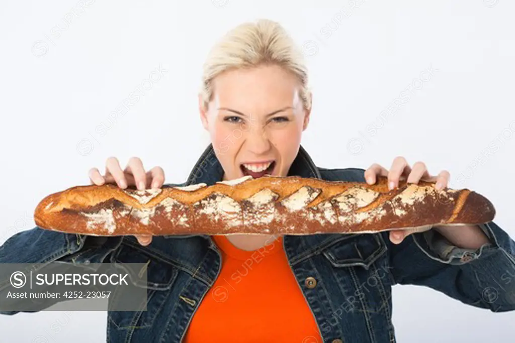Woman bread