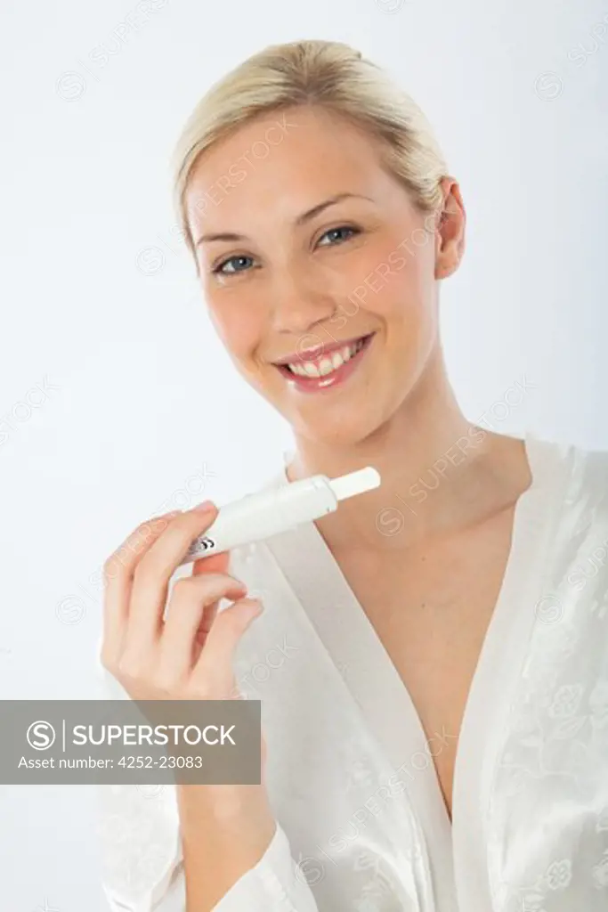 Woman pregnancy test