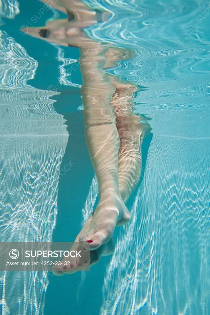 Woman legs water
