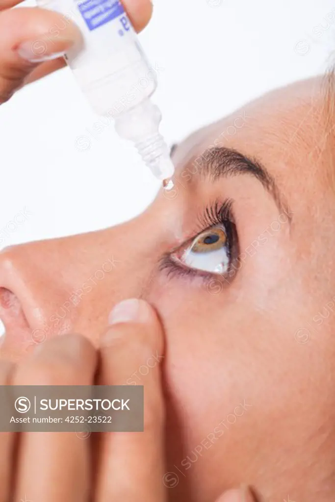 Woman eye lotion