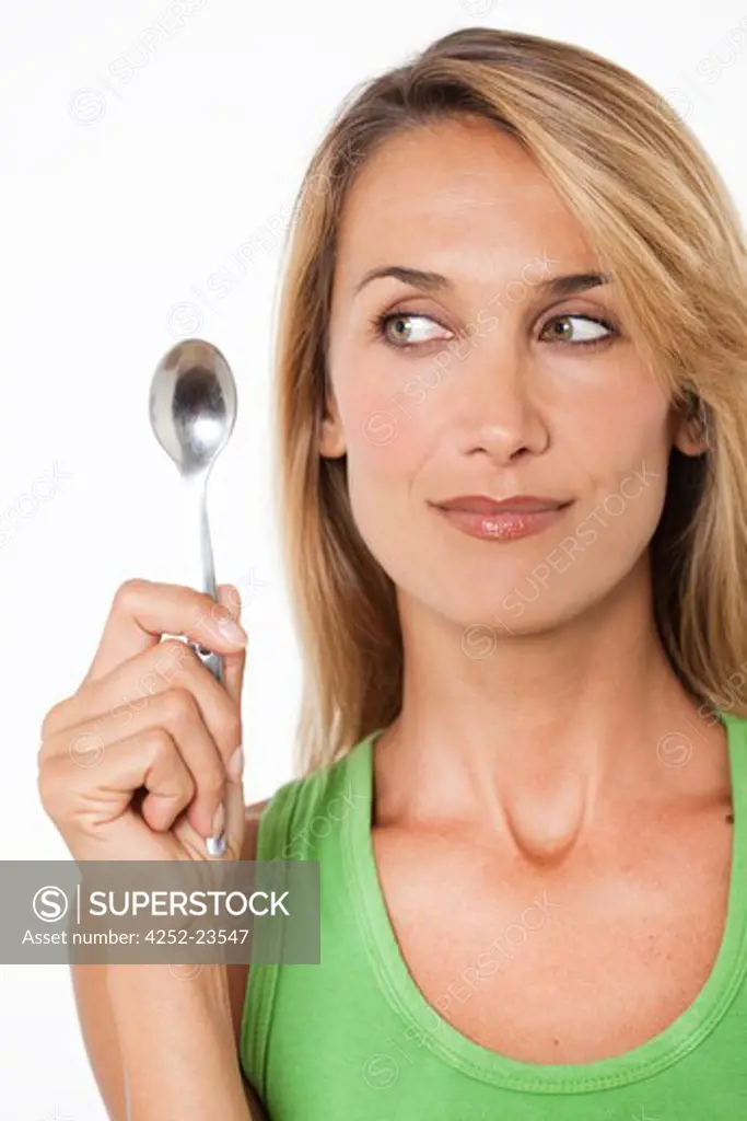 Woman meal idea symbol