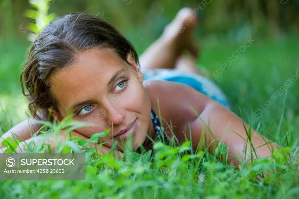 Woman nature relaxing