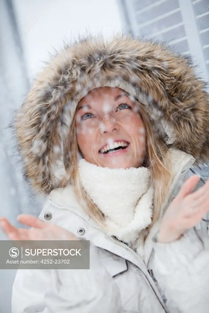 Woman winter energy