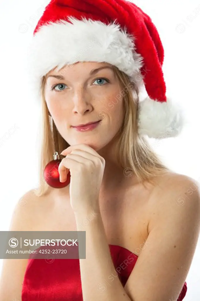 Woman Christmas portrait