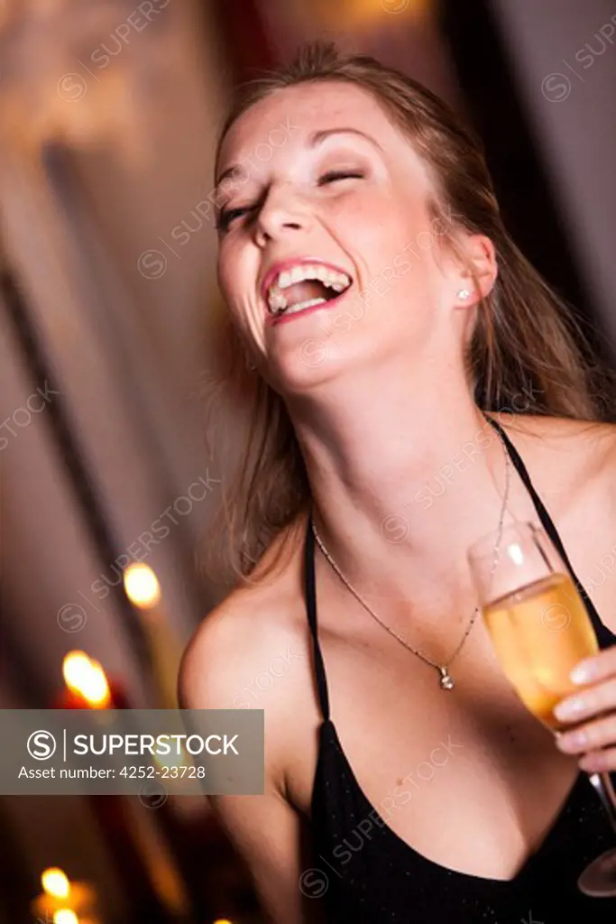 Woman festivity laughing