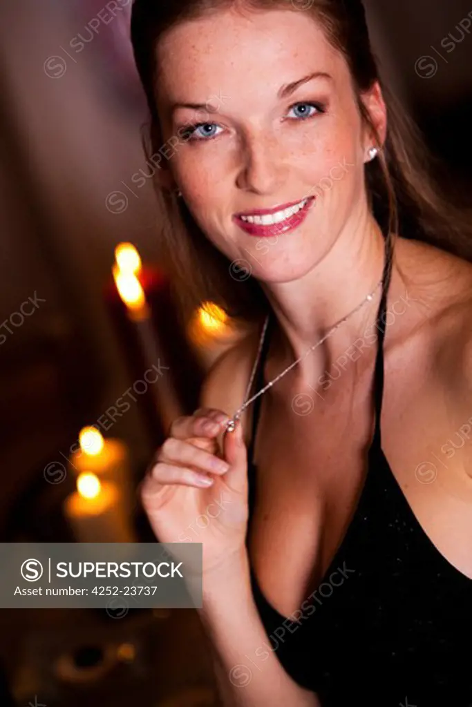 Woman festivity portrait