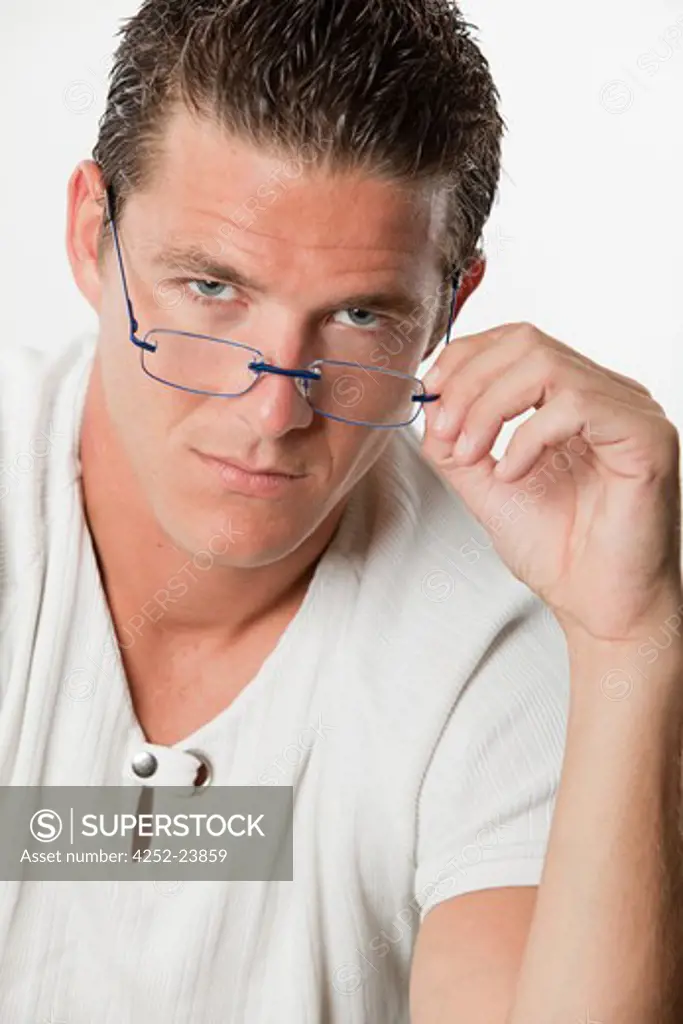 Man glasses portrait