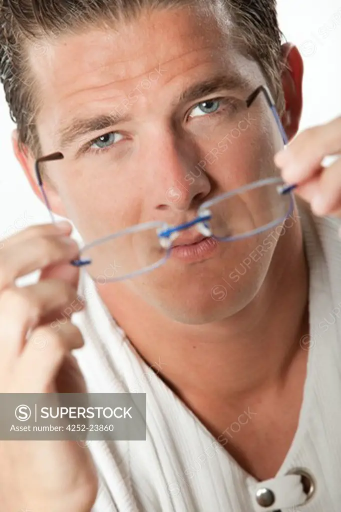 Man glasses portrait
